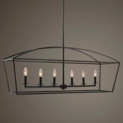 Uttermost Clayton 6 Light Linear Chandelier 7 Uttermost Clayton 6 Light Linear Chandelier