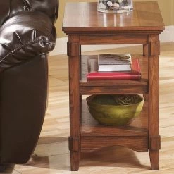 Ashley Furniture Tables Cross - Medium Brown - Chair Side End Table