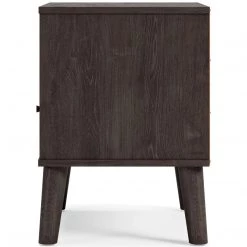 Ashley Furniture Nightstands Piperton - Brown / Black - One Drawer Night Stand