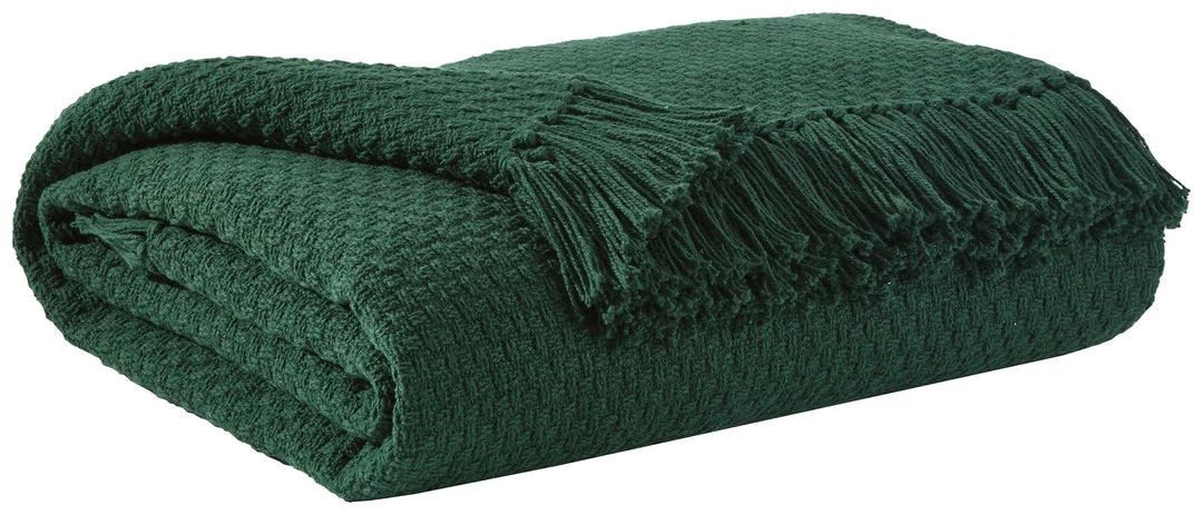 Ashley Furniture Yasmin - Emerald - Throw (3/cs) Accessories 3 Ashley Furniture Yasmin - Emerald - Throw (3/cs) Accessories