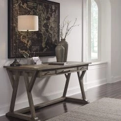 Signature Design By Ashley® Luxenford - Grayish Ultimate Best In Class Leg Desk, Credenza