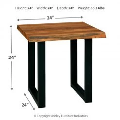 Ashley Furniture Tables Brosward - Black / Gray - Square End Table