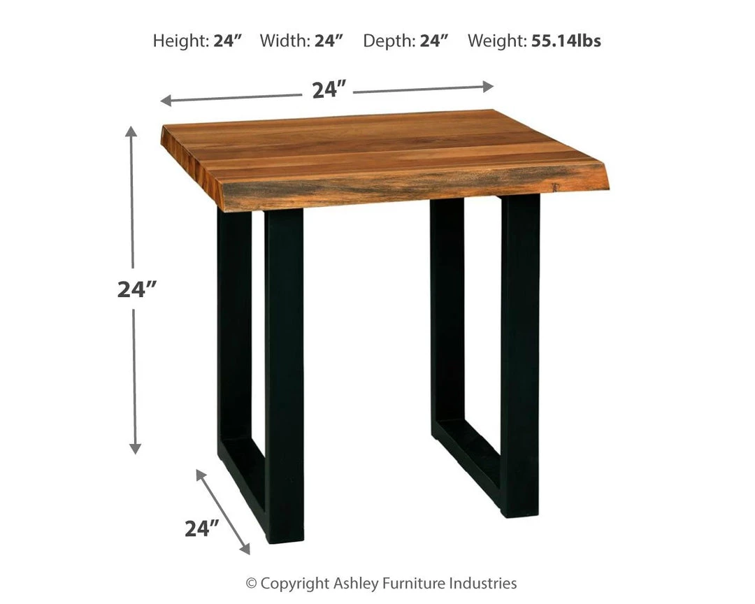 Ashley Furniture Tables Brosward - Black / Gray - Square End Table 4 Ashley Furniture Tables Brosward - Black / Gray - Square End Table
