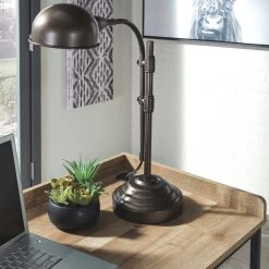 Ashley Furniture Desks Gerdanet - Light Brown/black - Home Office Desk