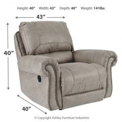 Ashley Furniture Olsberg - Steel - Rocker Recliner Reclining Furniture 9 Ashley Furniture Olsberg - Steel - Rocker Recliner Reclining Furniture