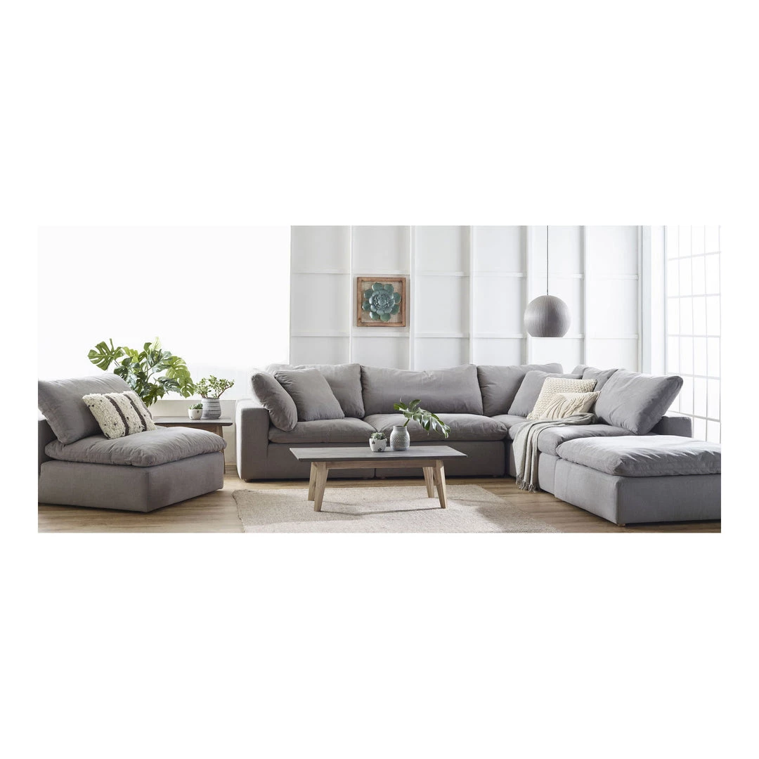 Moe's Home Collection Sectionals Clay Modular Sectional Livesmart Fabric Light Grey 6 Moe's Home Collection Sectionals Clay Modular Sectional Livesmart Fabric Light Grey