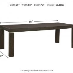 Ashley Furniture Hyndell - Dark Brown - Rect Dining Room Ext Table Tables
