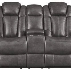 Signature Design By Ashley® Loveseats Turbulance - Quarry - Pwr Rec Loveseat/con/adj Hdrst