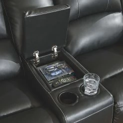 Ashley Furniture Calderwell - Black - Dbl Rec Loveseat W/console 14 Ashley Furniture Calderwell - Black - Dbl Rec Loveseat W/console