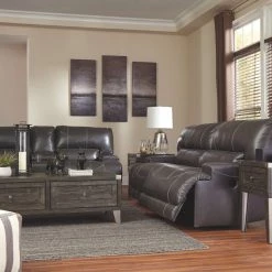 Ashley Furniture Reclining Furniture Mccaskill - Gray - 2 Seat Reclining Sofa