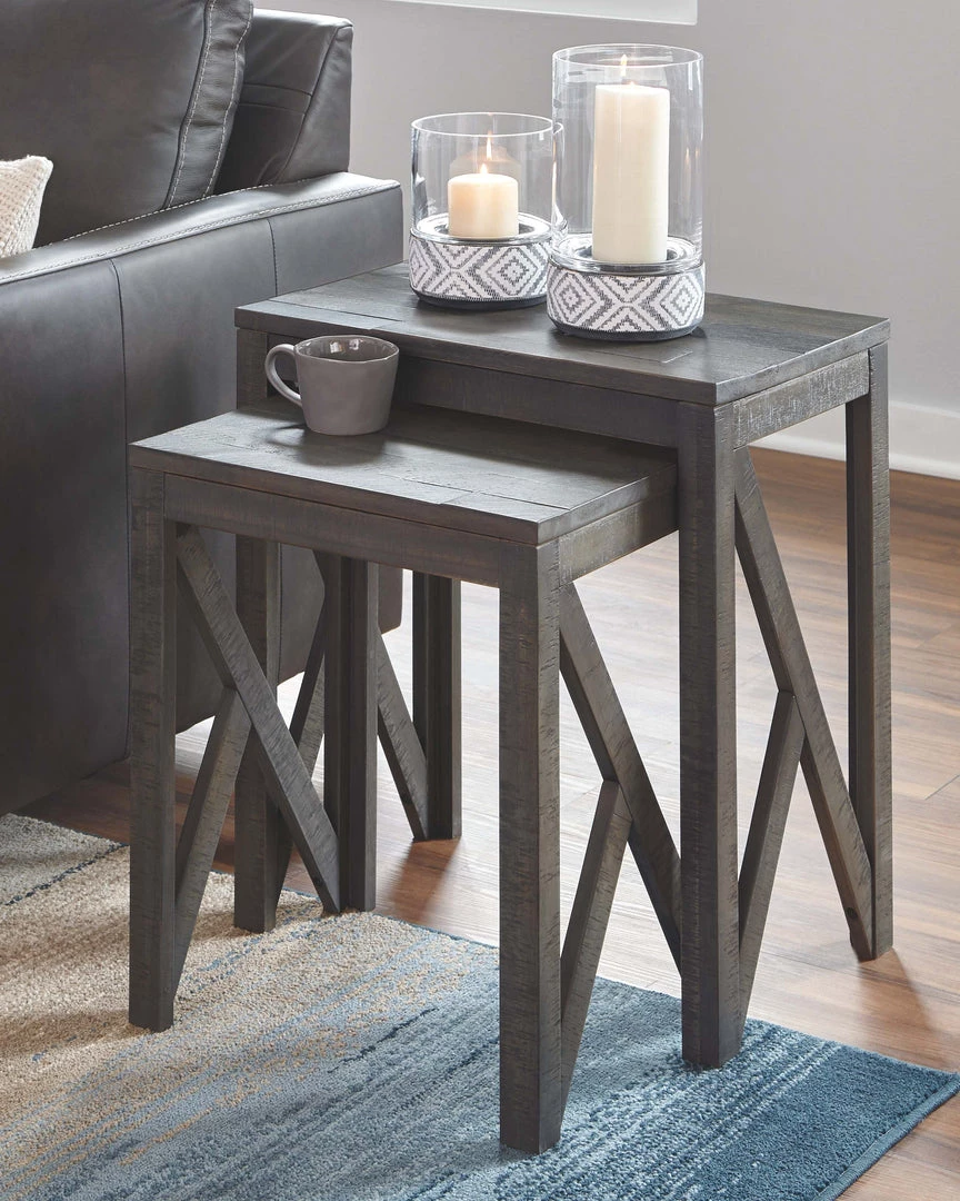 Ashley Furniture Emerdale - Gray - Accent Table Set (2/cn) 5 Ashley Furniture Emerdale - Gray - Accent Table Set (2/cn)