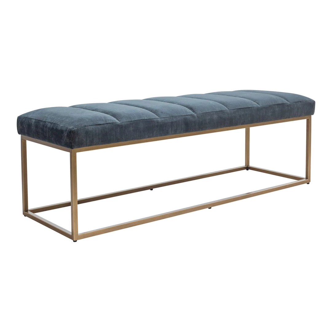 Moe's Home Collection Katie Bench Blue Benches 8 Moe's Home Collection Katie Bench Blue Benches
