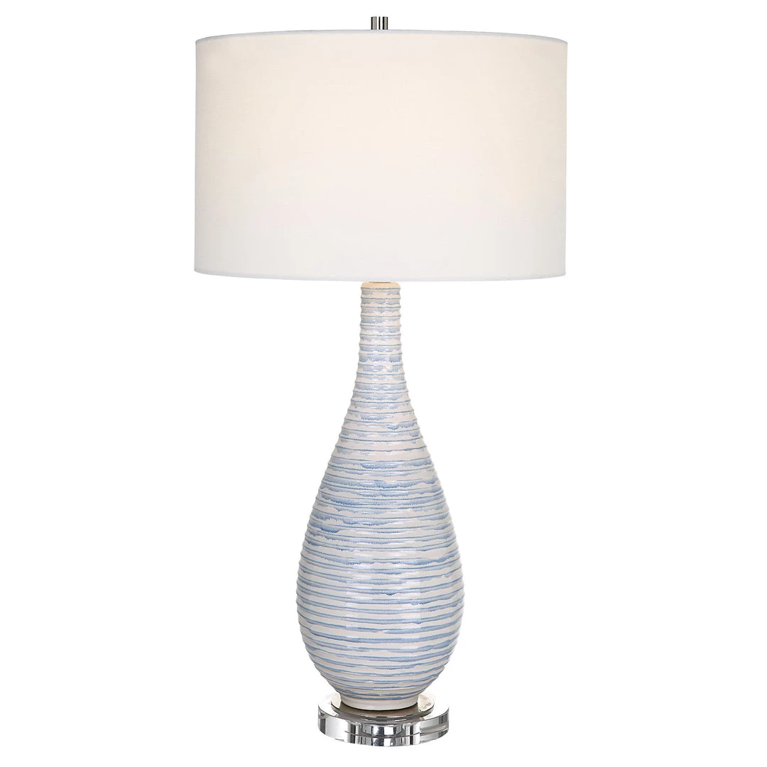 Uttermost Clariot Ribbed Blue Table Lamp Accessories 3 Uttermost Clariot Ribbed Blue Table Lamp Accessories