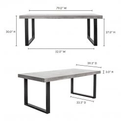 Moe's Home Collection Jedrik Outdoor Dining Table Large Tables