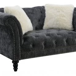 Emerald Home Hutton II Tufted Loveseat, Gray Loveseats
