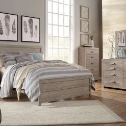 Signature Design By Ashley® Culverbach - Gray - Dresser, Mirror, Chest, Panel Bed Bedroom Sets