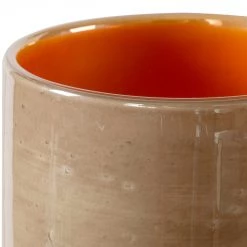 Table Decor Uttermost Tangelo Beige Orange Vases, S/2