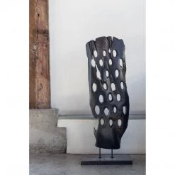 Moe's Home Collection Wood Abstract Art Weathered Grey