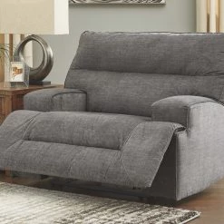 Signature Design By Ashley® Coombs - Charcoal - 3 Pc. - Power Sofa, Loveseat, Recliner