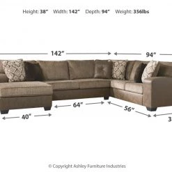 Benchcraft® Sectionals Abalone - Sectional With Chaise 12 Benchcraft® Sectionals Abalone - Sectional With Chaise
