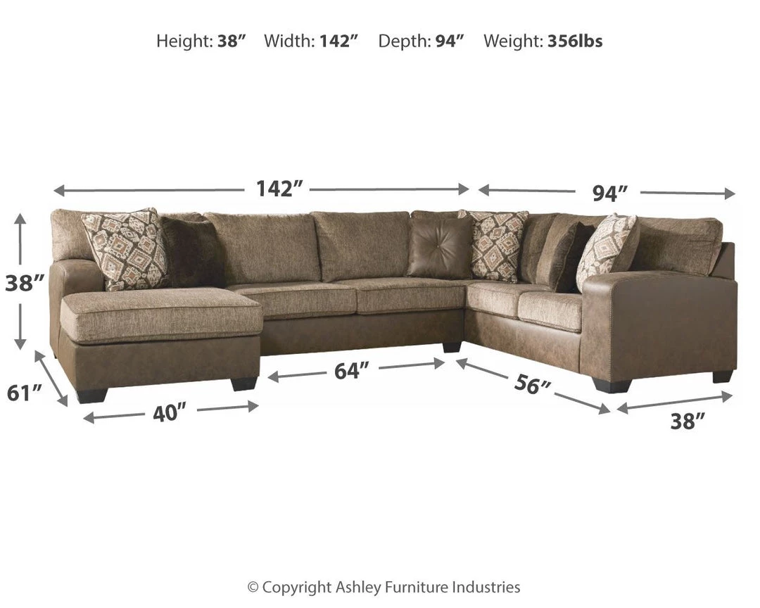 Benchcraft® Sectionals Abalone - Sectional With Chaise 5 Benchcraft® Sectionals Abalone - Sectional With Chaise