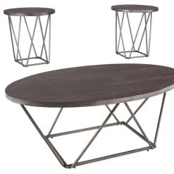 Ashley Furniture Neimhurst - Dark Brown - Occasional Table Set (3/cn) Tables