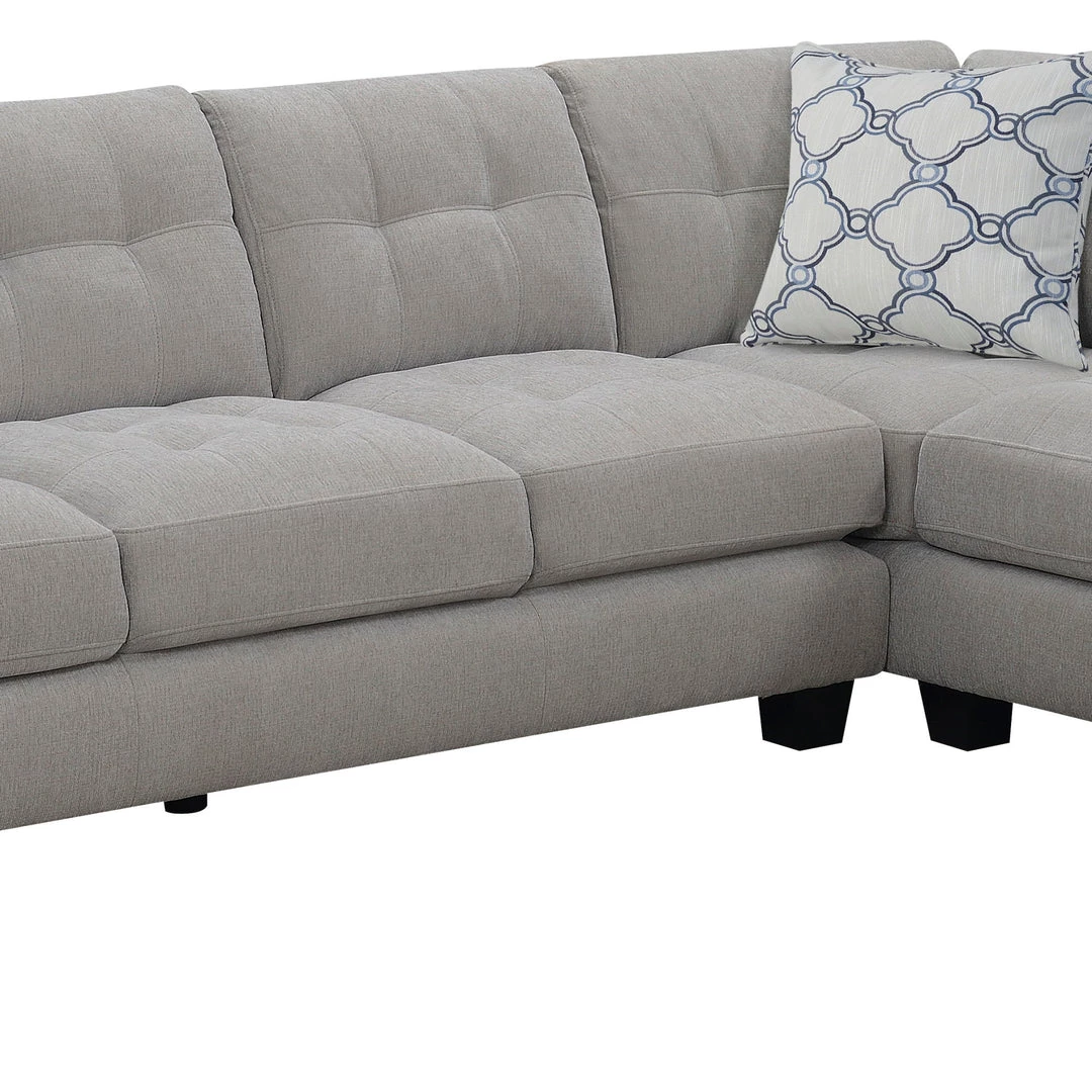 Emerald Home Ryder Sectional Chofa, Dove Gray 6 Emerald Home Ryder Sectional Chofa, Dove Gray