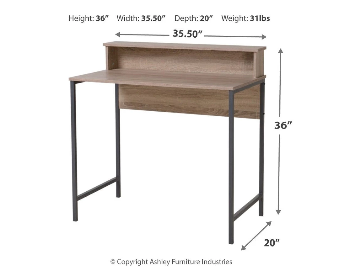 Ashley Furniture Desks Titania - Light Brown/gunmetal - Home Office Small Desk 8 Ashley Furniture Desks Titania - Light Brown/gunmetal - Home Office Small Desk