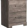Ashley Furniture Nightstands Ralinksi - Gray - Two Drawer Night Stand