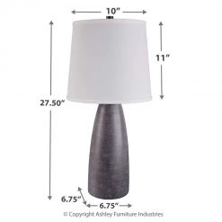 Ashley Furniture Shavontae - Gray - Poly Table Lamp (2/CN) Accessories 9 Ashley Furniture Shavontae - Gray - Poly Table Lamp (2/CN) Accessories