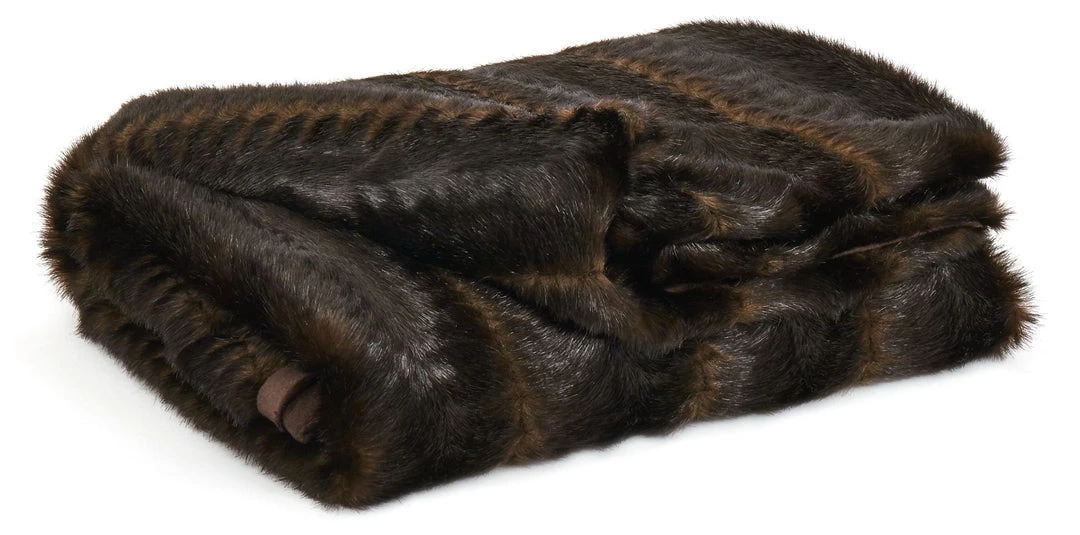 Ashley Furniture Jessen - Brown/black - Throw (3/cs) Accessories 3 Ashley Furniture Jessen - Brown/black - Throw (3/cs) Accessories