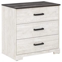 Ashley Furniture Shawburn - Attractive/Charcoal Gray - Three Drawer Chest Chests