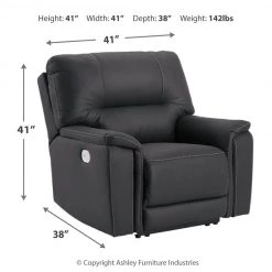 Ashley Furniture Henefer - Midnight - Pwr Recliner/adj Headrest Reclining Furniture