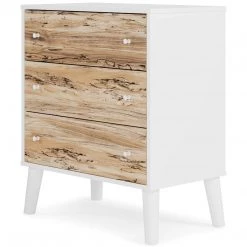 Ashley Furniture Piperton - Brown / White - Three Drawer Chest Chests