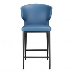 Moe's Home Collection Delaney Counter Stool Steel Blue