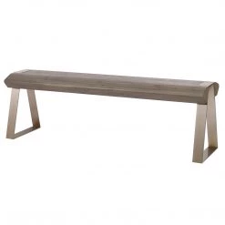 Uttermost Acai Light Gray Bench Benches