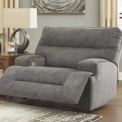 Ashley Furniture Coombs - Charcoal - Wide Seat Power Recliner 13 Ashley Furniture Coombs - Charcoal - Wide Seat Power Recliner