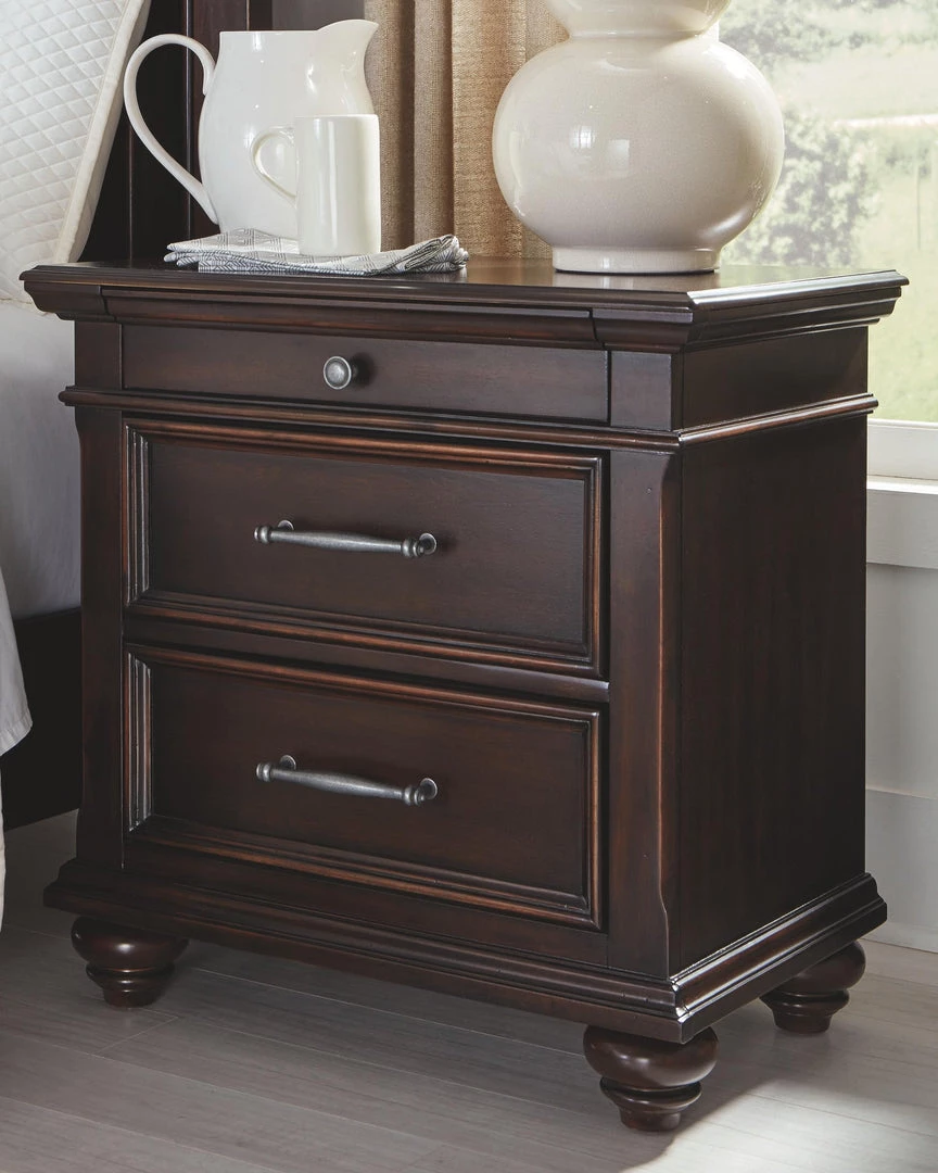 Ashley Furniture Brynhurst - Dark Brown - Three Drawer Night Stand Nightstands 5 Ashley Furniture Brynhurst - Dark Brown - Three Drawer Night Stand Nightstands