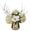 Uttermost Seabrook Floral Bouquet In Gold Vase
