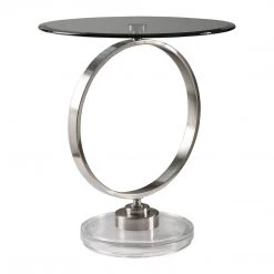 Uttermost Dixon Brushed Nickel Side Table Tables 8 Uttermost Dixon Brushed Nickel Side Table Tables