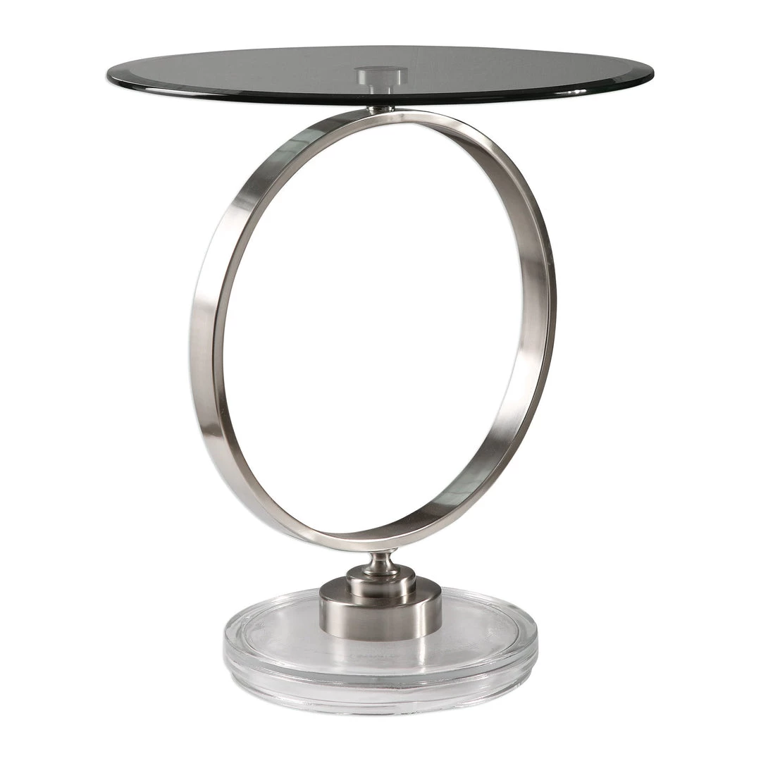 Uttermost Dixon Brushed Nickel Side Table Tables 5 Uttermost Dixon Brushed Nickel Side Table Tables