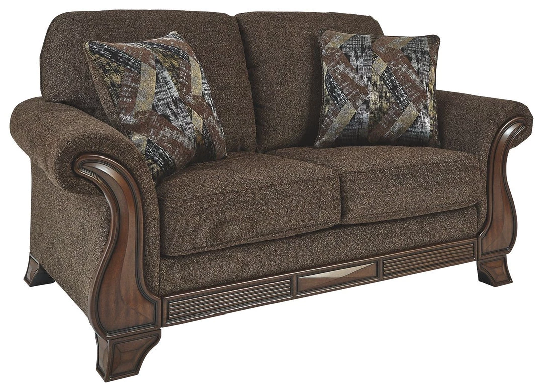 Ashley Furniture Loveseats Miltonwood - Teak - Loveseat 3 Ashley Furniture Loveseats Miltonwood - Teak - Loveseat