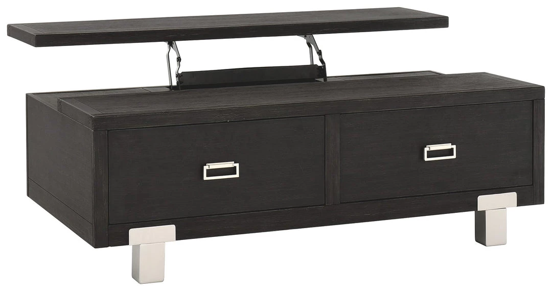 Ashley Furniture Tables Chisago - Black/silver - Lift Top Cocktail Table 8 Ashley Furniture Tables Chisago - Black/silver - Lift Top Cocktail Table