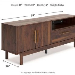 Ashley Furniture Calverson - Mocha - Medium Tv Stand - Medium