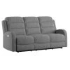 Emerald Home Sofas Power Sofa W / 2 Power Headrest - Grey 2 Emerald Home Sofas Power Sofa W / 2 Power Headrest - Grey