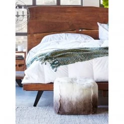 Moe's Home Collection Goat Fur Pouf Cappuccino Ombre Accessories