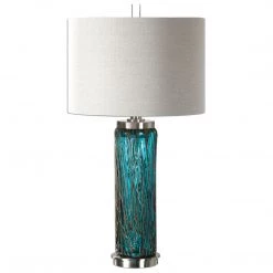 Accessories Uttermost Almanzora Blue Glass Lamp