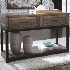 Ashley Furniture Johurst - Grayish Brown - Sofa Table