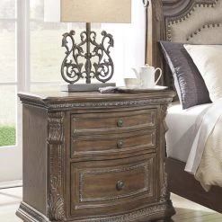 Ashley Furniture Charmond - Brown Dark - Two Drawer Night Stand