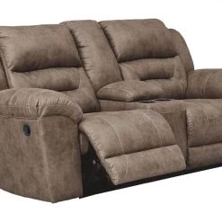 Signature Design By Ashley® Reclining Furniture Stoneland - Reclining Sofa, Double Reclining Loveseat With Console